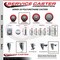 Service Caster 35 Inch Red Polyurethane Swivel 34 Inch Threaded Stem Caster Set with Total Lock Brake SCC-TSTTL20S3514-PPUB-RED-34212-4 - alternate 4